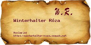 Winterhalter Róza névjegykártya