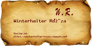Winterhalter Róza névjegykártya